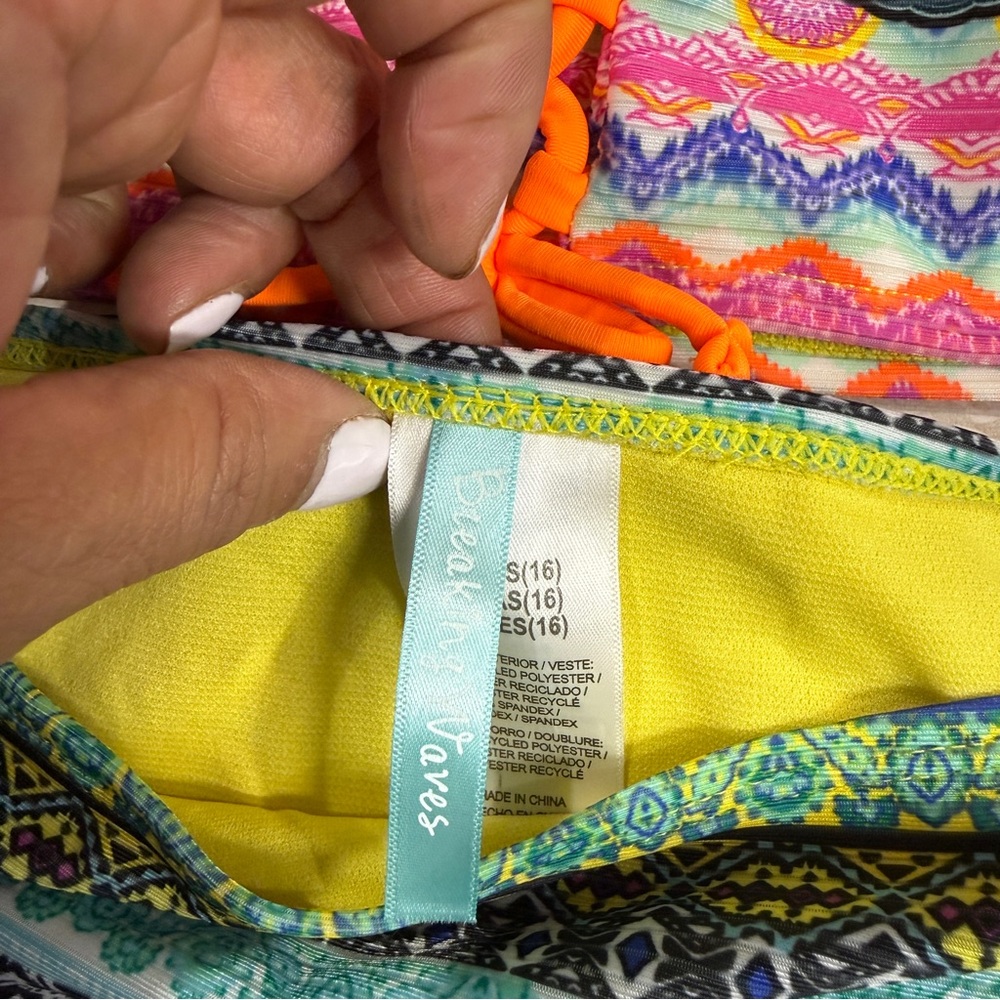 Colorful Patterned Kids Bikini - Picture 6 of 9
